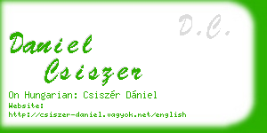 daniel csiszer business card