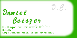 daniel csiszer business card